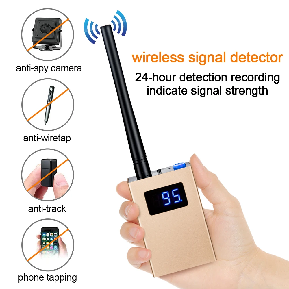 WT04 wiretap bug hidden camera detector wireless spy camera mini camera eavesdropping sound signal GSM GPS spy devices dedektor