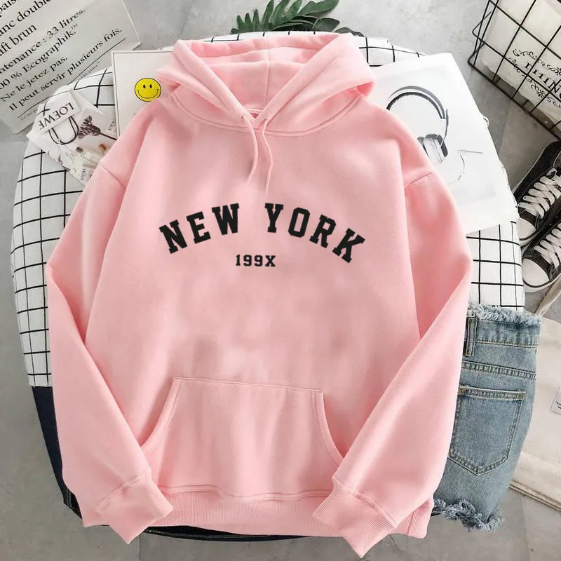 

Letter Print Sweatshirt Women Hoodie New Harajuku Youth Clothing Korean Streetwear Women Fleece Long Sleeve Punk Loose Hoodies