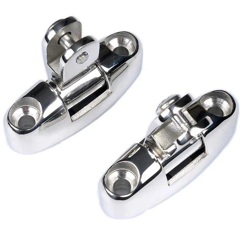 

GTBL 316 Stainless Steel Marine Awning Boat Set Bimini Island Top Deck Hinged Rotation with Rubber Pad