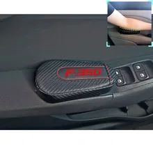 Для Ford F350 F-350, 1 шт., углеродное волокно, кожа, авто подушка для ног, наколенник, Автомобильный Дверной рычаг, автомобильные аксессуары, защита для автомобиля