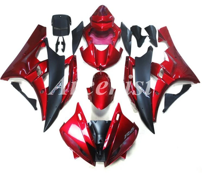 4 подарки(литьевая форма) ABS мотоцикл обтекатели комплект для YAMAHA YZF-R6 2006 2007 06 07 R6 Кузов Набор красный глянцевый
