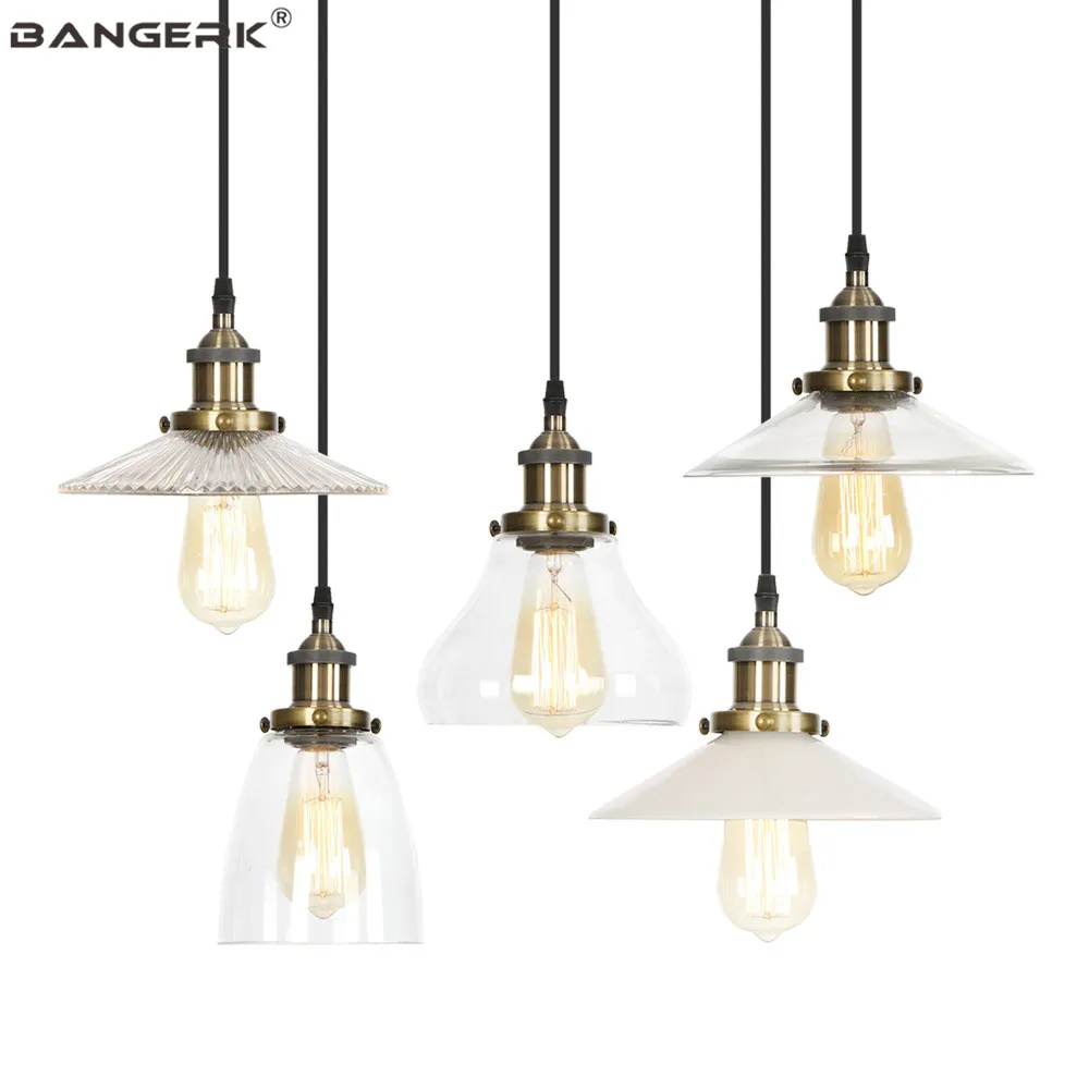 RH Edison Retro Pendant Lamp LED Loft Style Industrial Hanging Light Glass Kitchen Bar Home Decor Lighting Droplight Luminaire | Лампы и