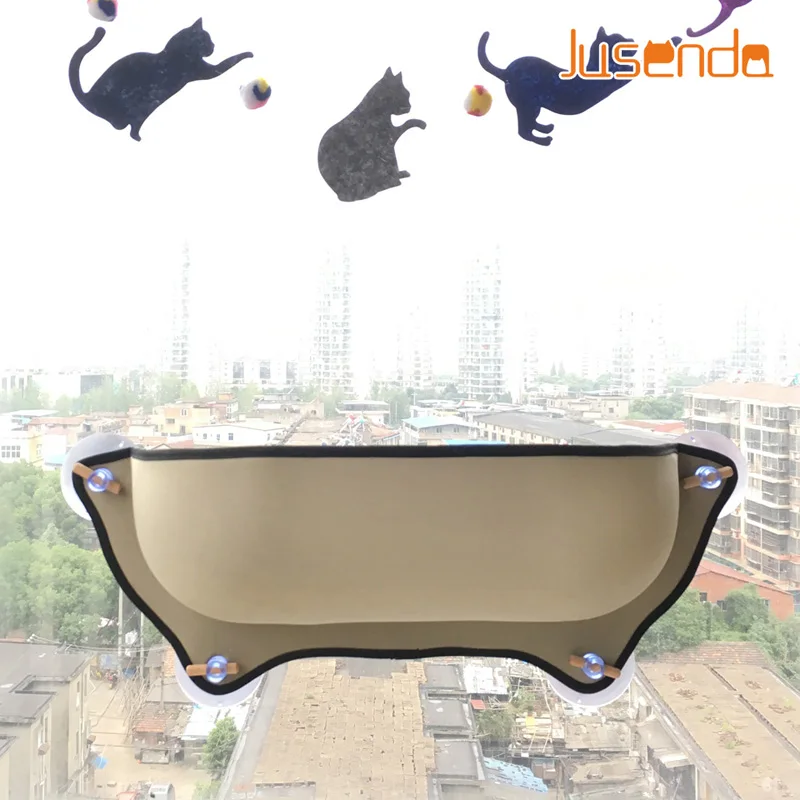 Cat Shape Горячая Распродажа гамак для кошки кровать крепление окно Pod лежак присоски теплая кровать для питомца кошки Отдых дом мягкая и удобная клетка для Ferret - Цвет: Cat Shape