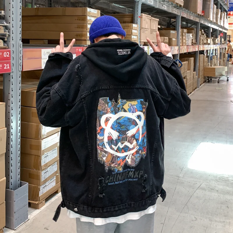 Men's Casual Oversize Black Denim 