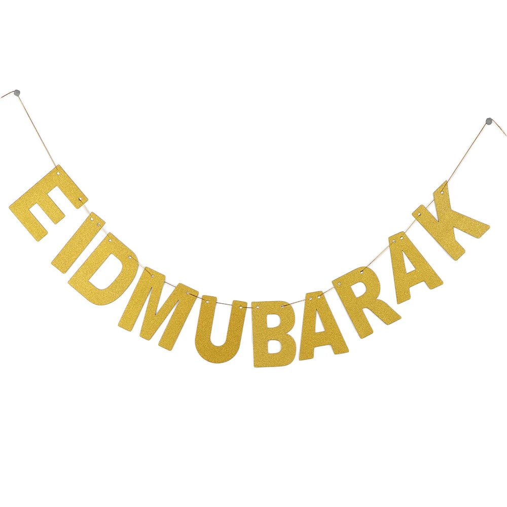 EID MUBARAK блестящая подвесная гирлянда из флажков исламское мусульманское украшение Мубарак Рамадан поставки практичный Многофункциональный
