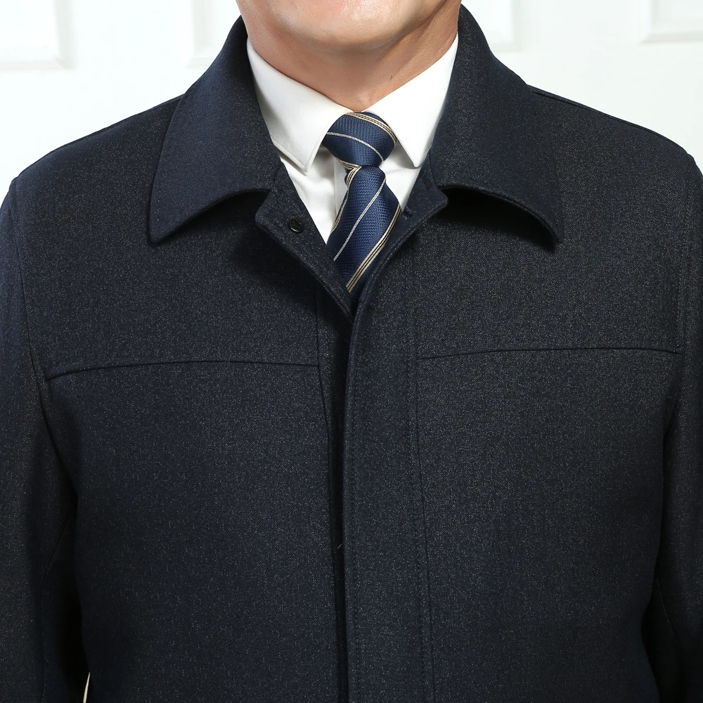 Mu Yuan Yang Autumn And Winter New Lapel Men's Casual Zipper Warm Jacket Thick Coat Loose Fit Size M-4XL Drop Shipping