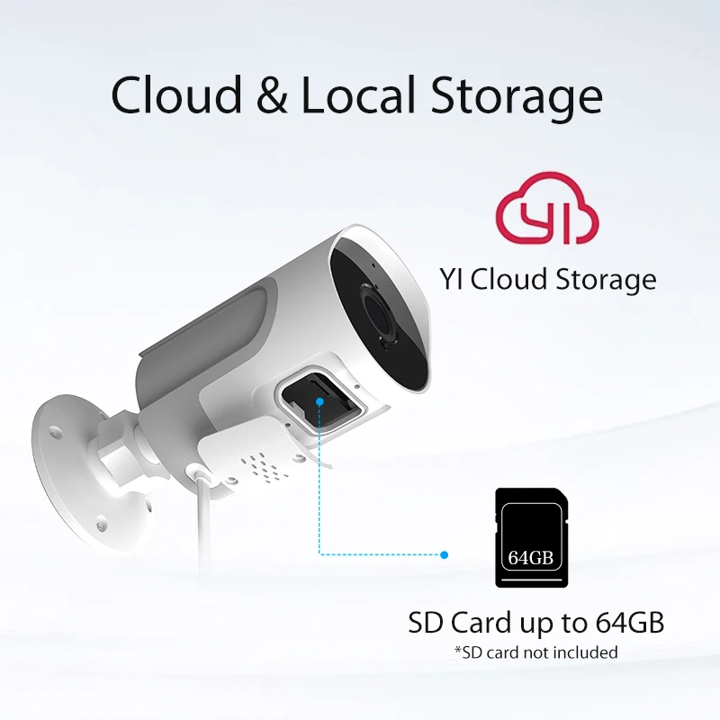  YI loT Outdoor Camera 1080p Wireless Weatherproof IP Cam Night Vision Security Surveillance Camera 