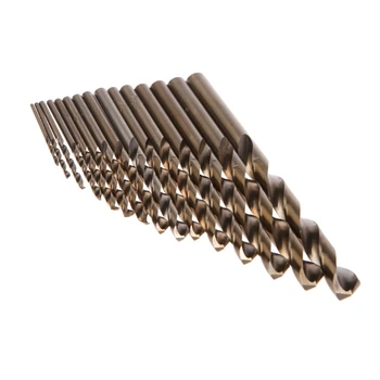 

15Pcs High Speed Steel M35 Cobalt Twist Drill Bit Set Straight Shank 1.5-10mm Power Tools