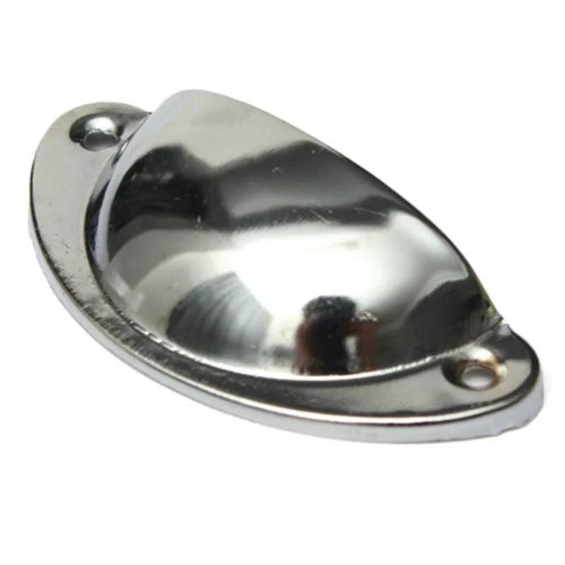 

12pcs Kitchen Cupboard Door Cabinet Knobs Drawer Half Moon Shell Pull Handles Chrome color
