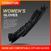 New Winter Woman Gloves Warm Sheepskin Cashmere Lining Ladies Gloves Long Gloves Elbow Arm Sleeve Genuine Leather Back Weave ► Photo 2/5