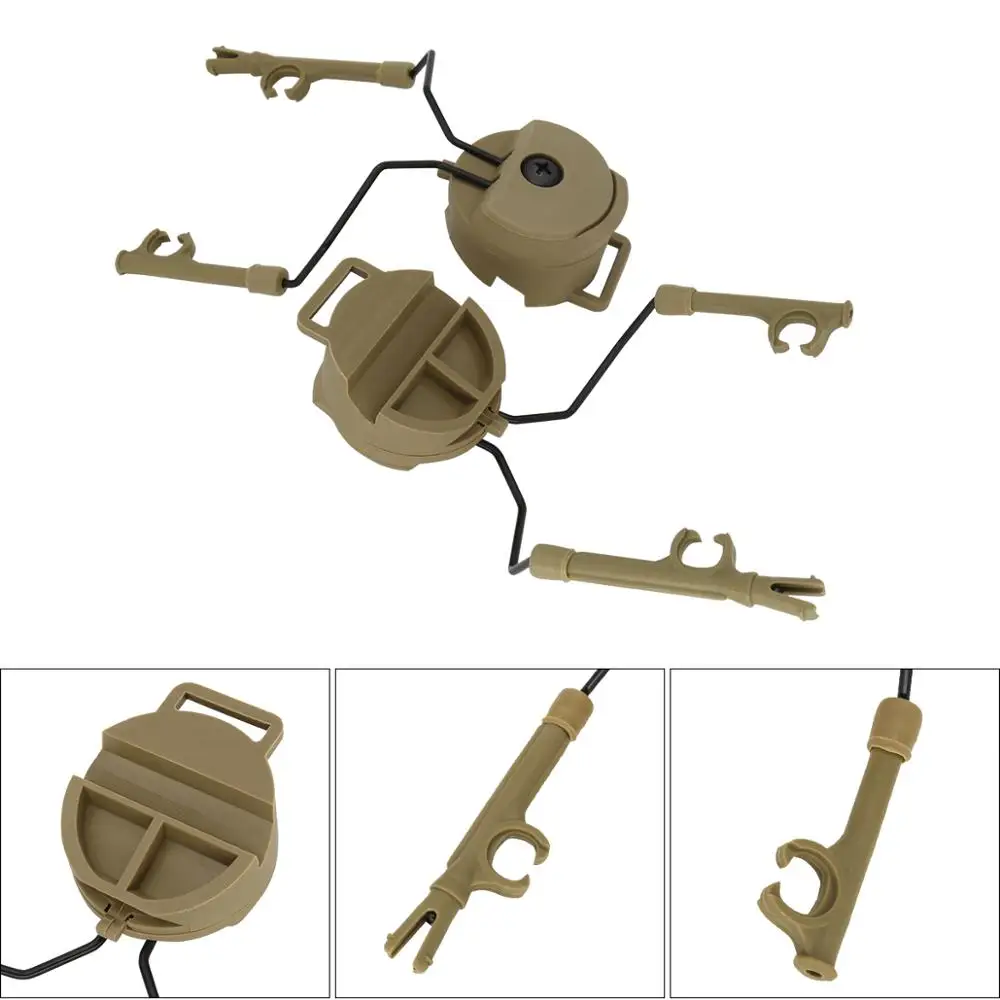 Military Peltor Helmet Headset Bracket and Fast Ops Core Helmet ARC Rail Headset Adapter for Airsoft Tactics Headphones comtac