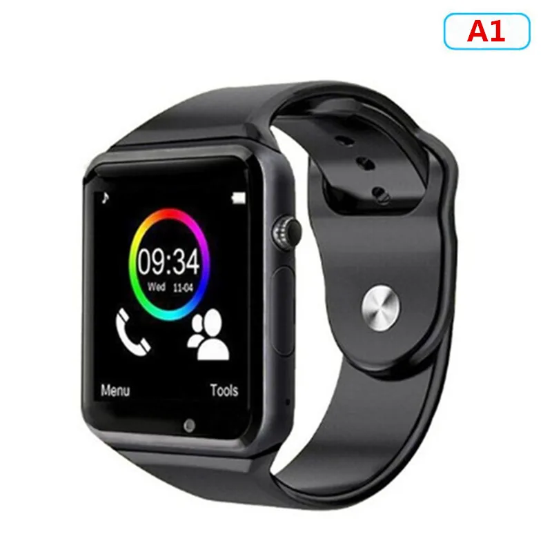 Bluetooth Смарт-часы DZ09 GT08 A1 T8 Q18 Z60 часы из сплава с слотом для sim-карты TF Музыка MP3 для телефона Android и IOS - Цвет: A1 Black