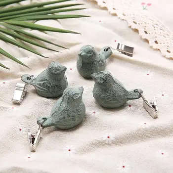 

4PCS Bird Picnic Cast Iron Pendant Tablecloth Weights Windproof Clip Picnic Blanket Sinker for Outdoor Garden Party Picnic #CW