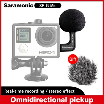 

Saramonic G-Mic Stereo Ball Gopro Microphone Mini USB Mic accessories with Foam & Furry Windscreens for GoPro HERO3 HERO3+ HERO4