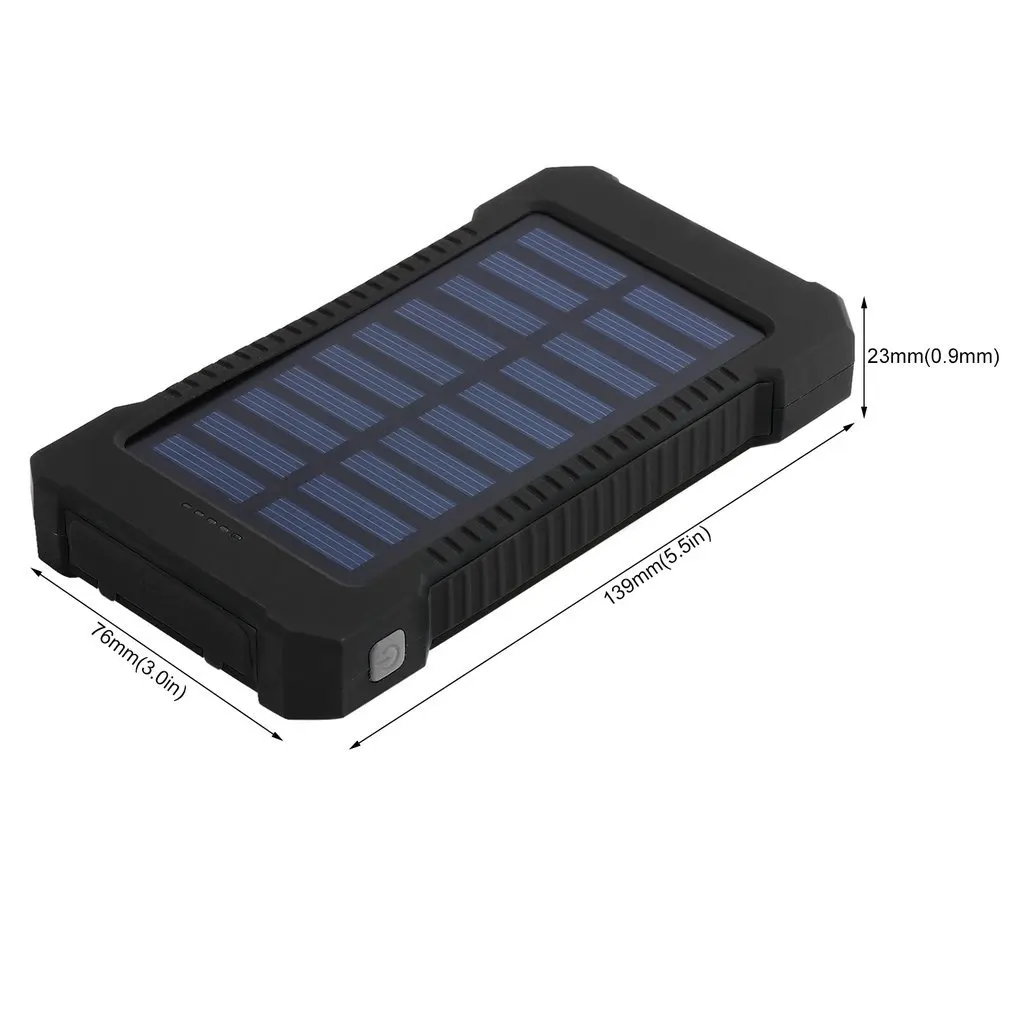 30000 мАч портативный солнечный внешний аккумулятор 30000 мАч водонепроницаемый внешний аккумулятор резервный внешний аккумулятор зарядное устройство для телефона светодиодный Pover Bank