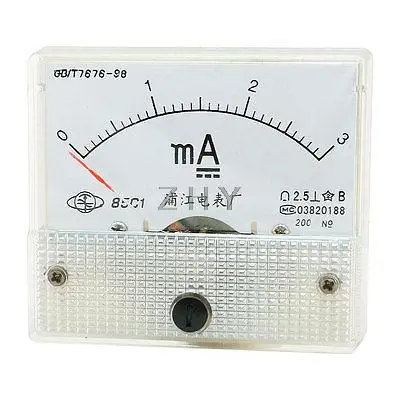 

Class 2.5 Analog Current Panel Meter DC 3A Ammeter 85C1