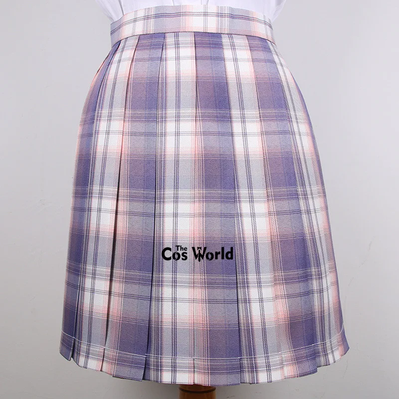 [Taro Cake] Girl's Summer High Waist Pleated Skirts Plaid Skirts Women Dress For JK School Uniform Students Cloths