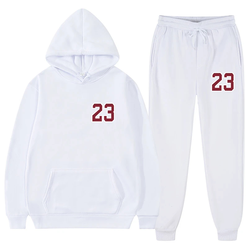 2 pièces ensemble hommes costumes ensembles solides femmes sweats pantalons de survêtement mode survêtement à capuche printemps automne polaire à capuche_voghion.com