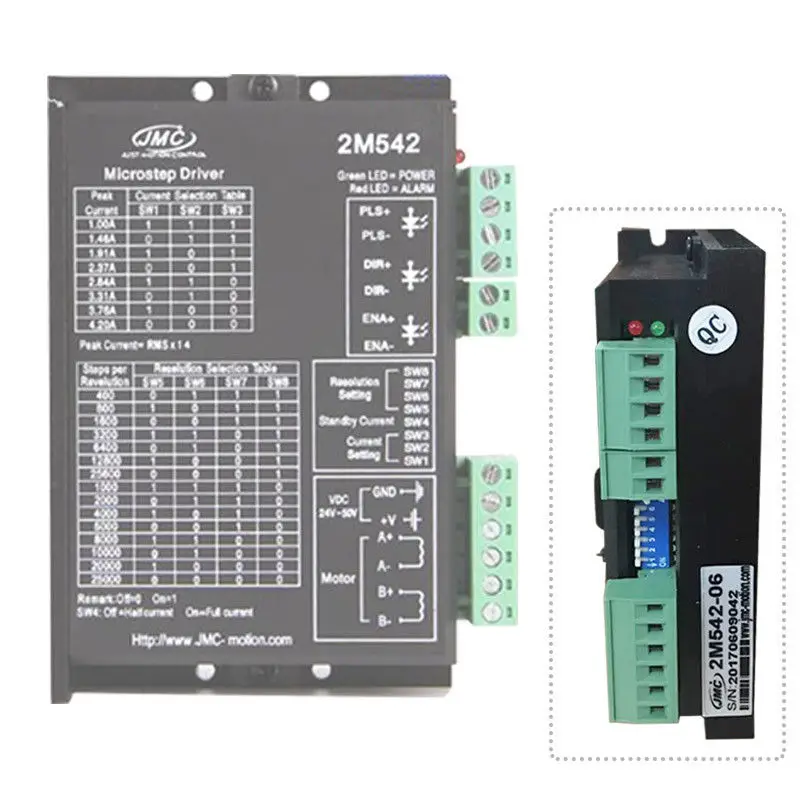 

2M542 Leadshine Microstep driver 2 phase 1.0-4.2A 24-50VDC fit 57 motor for CNC