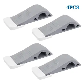 

Door Stopper Heavy Duty Door Stop Wedge Premium Rubber Door Stops Pack of 4 for Home and Office Works on All Floor Surfaces