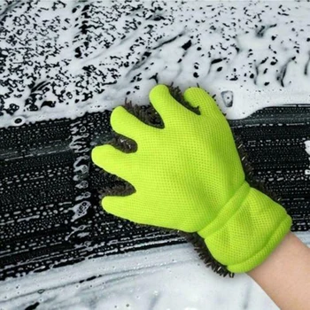 

1pc Car Window Washing Glove 5-Fingers Dust Remover Auto Cleaning Tools Mitt Polyester Soft Car Wash Maintenance