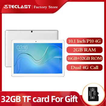 

Teclast P10 4G Tablets 10.1 Inch Tablet Android 8.0 MTK6737 Quad Core Dual 4G call GPS 2GB RAM 16GB ROM Dual Camera Phone Call