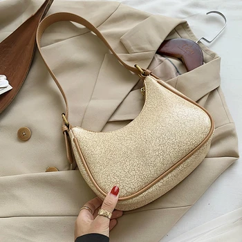 

Half Moon Bags for Women 2020 Designer Lady Special Texture Armpit Bag Female Hand Bag Shoulder Handbag Female Crossbody Bag