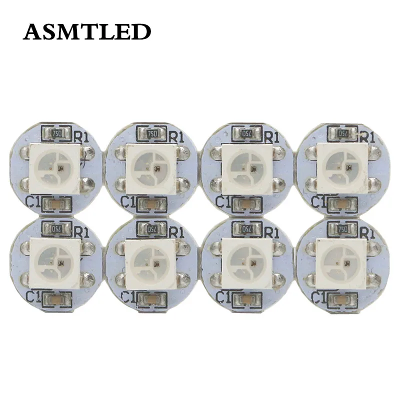 

10pcs 100pcs 1000pcs 3pin WS2812B WS2812 LED Chip With White/Black PCB Heatsink Board DC5V 5050 RGB WS2811 IC Built-in LED Chip