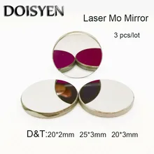 3 шт. диаметр 20 мм толщина 2 мм Mo зеркальные линзы Светоотражающие зеркала для CO2 лазерной гравировки режущая машина Mo kMirror