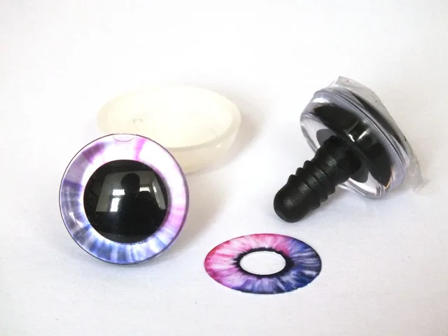 20pcs 12/14/16/18/20/25 mm 3D glitter eyes safety Puppet Toy Plush Toy Color Doll Eyes for amigurumi crochet stuffed animal 2