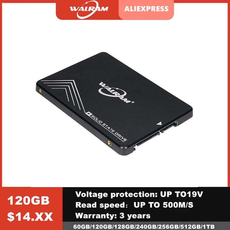 Твердотельный накопитель WALRAM SSD 128 ГБ 240 120 256 512 ТБ 60 Гб HDD 2 5 Sata 3 жесткий диск для