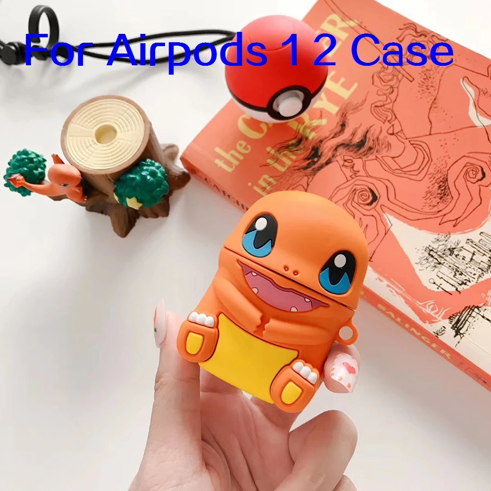 Go Charmander Eevee для Airpods 1 2 Чехол-коробка Мягкий беспроводной Bluetooth чехол для наушников для AirPods Pro Чехол Аксессуары для наушников - Цвет: For Pods 1 2 GJ0317