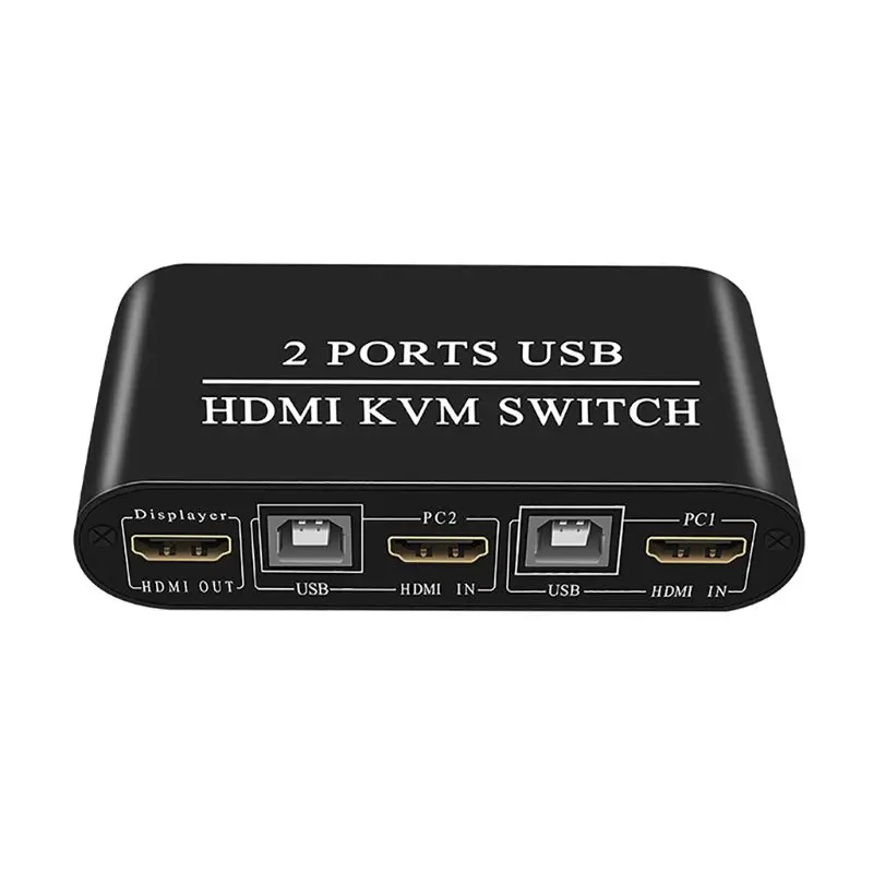 

Multifunctional 4K High Definition HDMI KVM Switch 2-Port USB Manual Switcher Box Keyboard Mouse Splitter