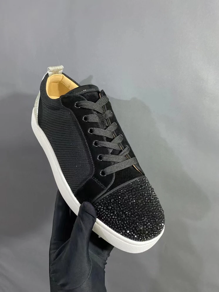 Brand Beertola Spring Manual Sports Shoes For Men Black Crystal Casual Flats Style Loafers Walking Party Sneakers Mixed Color 3