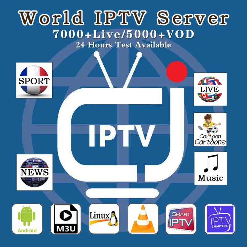 

IPTV German French Turkish UK Poland Romania Hungary Czech Spain Nordic HD IPTV Support Android M3U Smart TV Series VOD