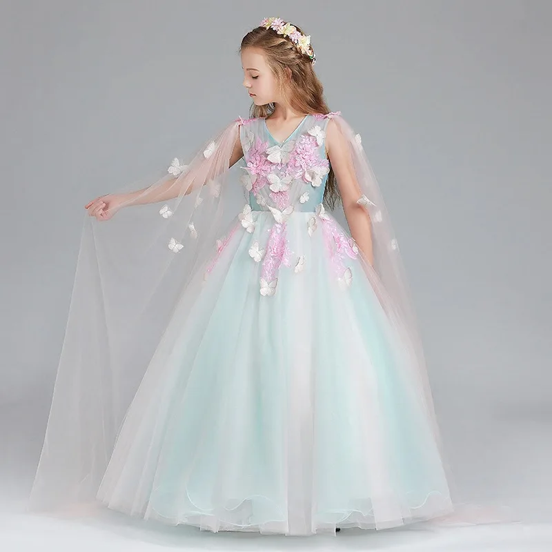 

Girls princess dress children's dress catwalk host evening dress piano costume flower girl wedding tutu
