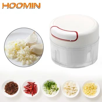 

HOOMIN Manual Rope Food Processor Mini Vegetable Meal Garlic Slicer Manual Garlic Cutter Hand Pull Grinder Mincing Machine