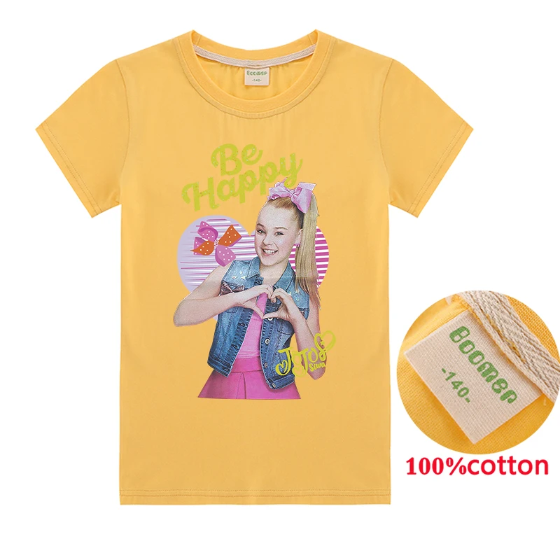 JOJO Siwa/весенне-осенние детские толстовки с капюшоном; футболка с длинными рукавами и рисунком; топы для девочек; одежда для подростков; детская повседневная одежда