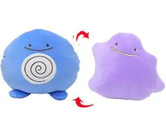 25 см плюшевый Ditto трансформер различные Snorlax Gengar Clefairy Poliwag Magikarp милый мягкий прекрасный Хэллоуин Рождественский подарок для детей - Цвет: Poliwag