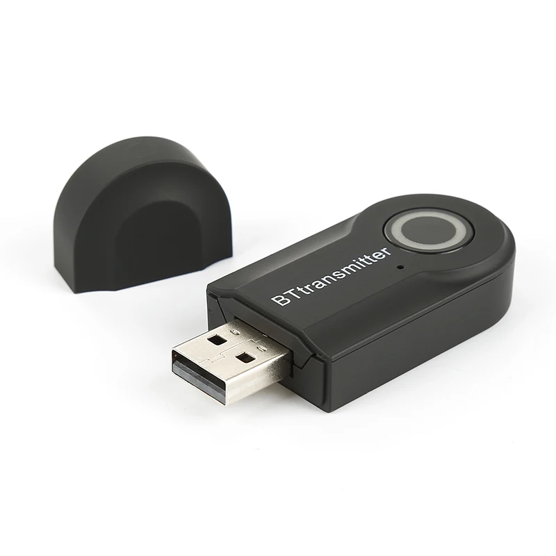 Черный Новейший Usb Bluetooth передатчик 3,5 аудио адаптер Bluetooth стерео аудио передатчик - Цвет: Черный