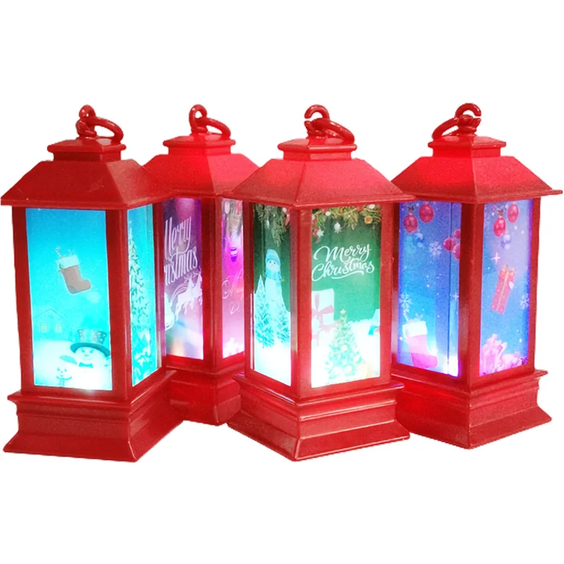  Vintage Candle Lantern With LED Light Christmas Candle Lantern Halloween Decoration Home Decor Ornament ​Inch Christmas 