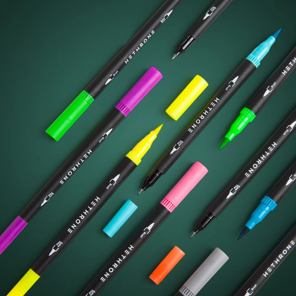 72 шт. двусторонние фломастеры для рисования акварелью|Фломастеры| |