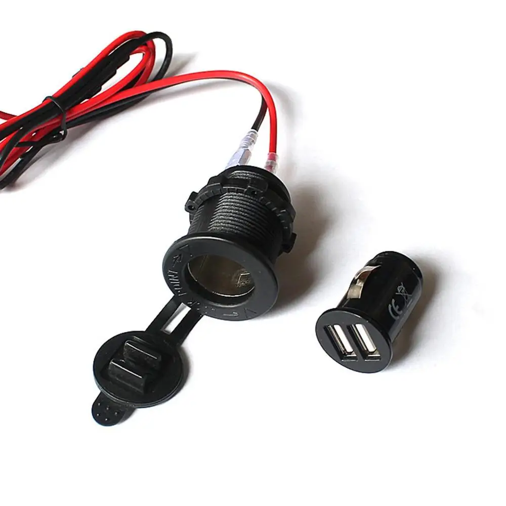 Auto Und Motorrad Geändert Wasserdicht 12V Power Zigarette Leichter Sitz Gps Sockel Dual Usb Auto L