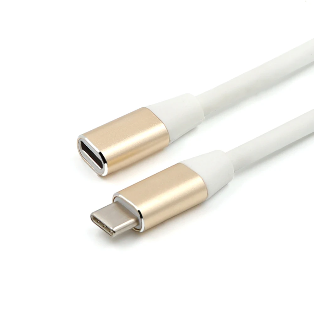 Gold USB 3,1 Тип C Удлинительный кабель удлинитель Переходный кабель конвертер кабель для зарядки и синхронизации данных шнур 1 м Длина - Цвет: Gold