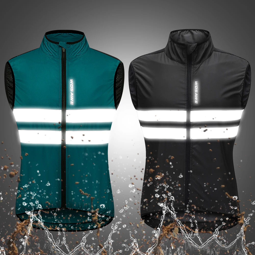 Светоотражающий ветрозащитный велосипедный жилет WOSAWE дышащий для горного