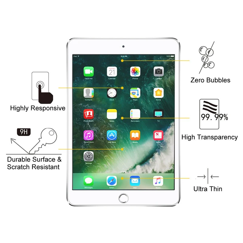 Анти-uv 5 6 th Защитное стекло для Apple ipad 9,7 дюймовый защитный экран ipad 9,7 Pro Air 1 2 armor Закаленное стекло пленка