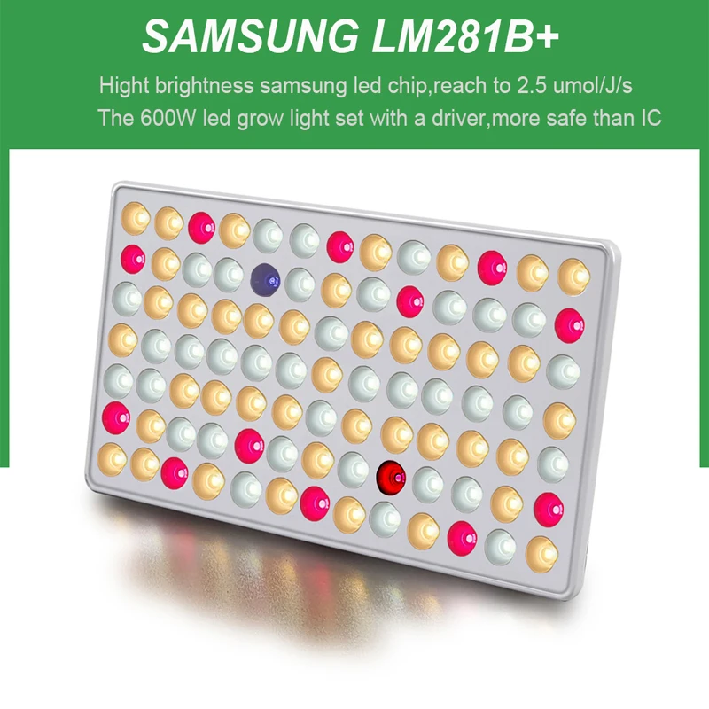 Samsung-luz de led lm281b + díodos, 600w,