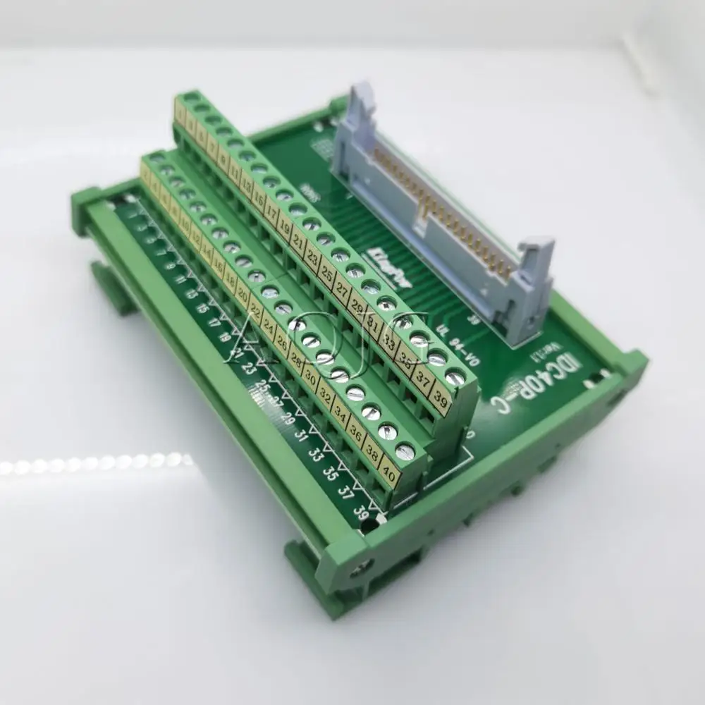 Breakout Masculino do Bloco Terminal Terminais do Relé do Plc Conector do Adaptador da Montagem do Trilho do Ruído Pin Idc40p Idc 40 - Imagem 5
