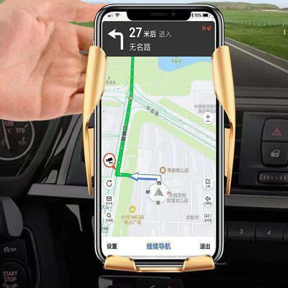 Автоматический зажим 10 Вт автомобильное беспроводное зарядное устройство для iPhone Xs huawei LG инфракрасное Индукционное Qi Беспроводное зарядное устройство для автомобиля держатель телефона