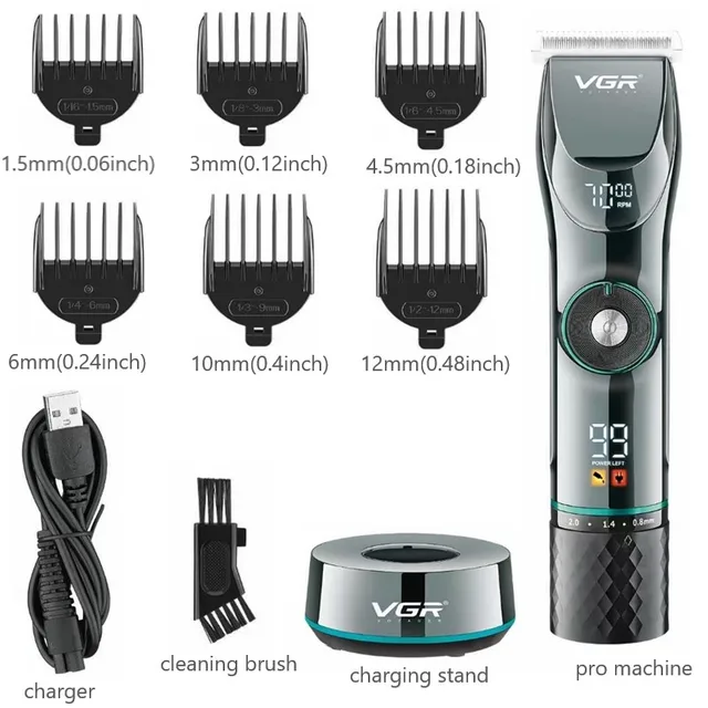 Professional 15 motor speed barber shop hair trimmer for men beard trimmer body hair clipper electric hair cutting machine pro 5